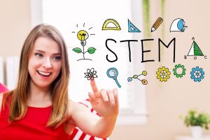 STEM concept with young woman